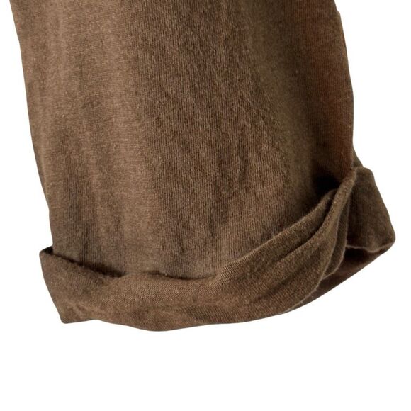 DKNY Jeans XL dark brown scoop notch neck soft 3/4 sleeve long top - Picture 6 of 10